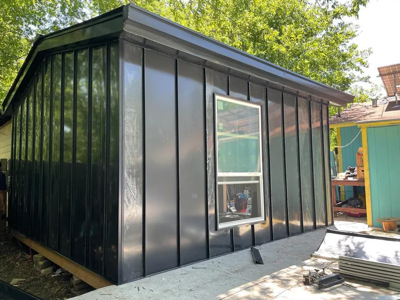 Black standing seam metal wall panels for Metal Roof Installation in Cedar Mill